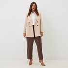 Пиджак женский двубортный MIST plus-size, р.54, бежевый 9782612 - фото 11578791