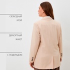 Пиджак женский двубортный MIST plus-size, р.56, бежевый 9782613 - фото 12731792