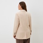Пиджак женский двубортный MIST plus-size, р.58, бежевый 9782614 - фото 11578799