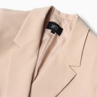 Пиджак женский двубортный MIST plus-size, р.58, бежевый 9782614 - фото 11698069