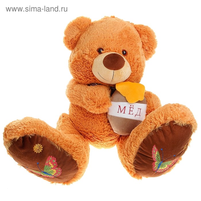 Мягкая игрушка "Медведь с мёдом", МИКС - Фото 1