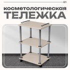 Тележка косметологическая, на колёсиках, 650×450×350 мм, цвет бежевый - Фото 1