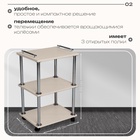 Тележка косметологическая, на колёсиках, 650×450×350 мм, цвет бежевый - Фото 2