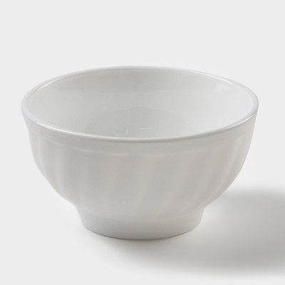 Миска «Дива», 13×7 см, стеклокерамика, цвет белый