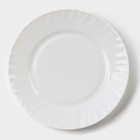 Тарелка десертная Avvir «Регал», d=20 см, стеклокерамика, цвет белый - фото 320319483