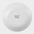 Тарелка обеденная «Дива», d=23 см, стеклокерамика, цвет белый - фото 4395449