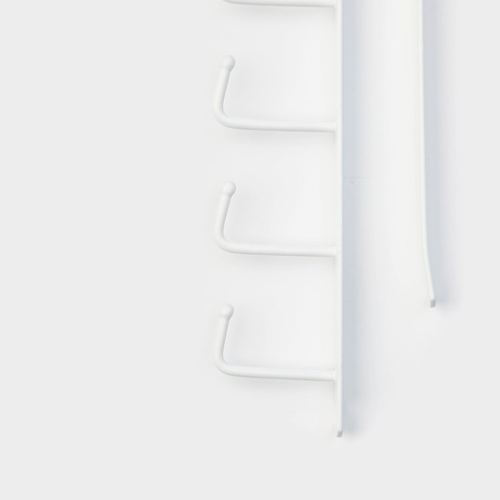 Держатель кухонный подвесной на 6 предметов, 1,5×28×7,5 см, цвет белый