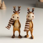 Фигурка полистоун «Лосяш в полосатом коричневом шарфе», 3×3×9.5 см, МИКС - Фото 1