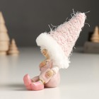 Сувенир полистоун "Малышка/Малыш в розовом наряде, с золотым сердцем" МИКС 5,5х4х10 см - Фото 5