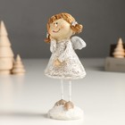 Сувенир полистоун "Малышка-ангел курносая, с хвостиками" длинные ножки 5х7,5х14 см - фото 22879903