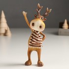 Сувенир полистоун "Лосяш в полосатом коричневом шарфе - Привет!" МИКС 5х7х15 см - фото 22879915