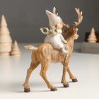 Фигурка полистоун «Малышка-ангел в сером наряде, верхом на олене», 5.5×14×14.5 см - Фото 2