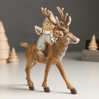 Фигурка полистоун «Малышка-ангел в сером наряде, верхом на олене», 5.5×14×14.5 см - Фото 5