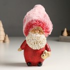 Сувенир полистоун "Дед Мороз в красном наряде и меховом колпаке, с сердцем" 6х10х23 см - фото 320170679