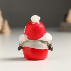 Сувенир полистоун "Дедушка Мороз в красной шапке-ушанке" 4,5х3,5х5,5 см - Фото 3