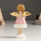 Сувенир полистоун "Девочка-ангел в розовом, с золотой звездой" блёстки, золото 4х7,5х12 см - Фото 3