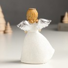 Сувенир полистоун "Девочка-ангел в белом со звёздами" блёстки, серебро МИКС 7,5х4,5х11 см - Фото 4