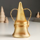 Сувенир полистоун свет "Дед Мороз в золотом наряде, с сердцем" 6,5х9х16 см - фото 22880151