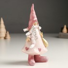 Сувенир полистоун "Малышка в розовом, в колпаке-шапке, с мешком подарков" 6х9х16 см - Фото 2
