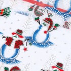 Мешок подарочный «Снеговики на лыжах», р. 45 × 35 см, органза - фото 9853263