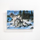 Часы настенные, серия: Животный мир, "Волки в Зимнем Лесу", 25х35 см - Фото 1