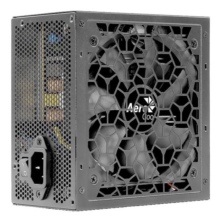 Блок питания Aerocool ATX 550W AERO BRONZE 80+ bronze (24+4+4pin) APFC 120mm fan 5xSATA RTL   100444 - фото 51349045