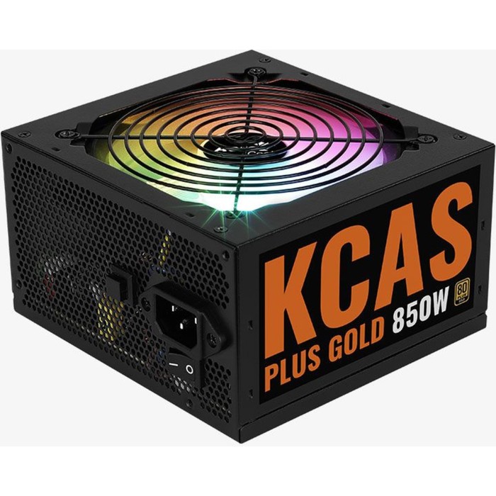 Блок питания Aerocool ATX 850W KCAS PLUS GOLD 850W ARGB 80+ gold 24+2x(4+4) pin APFC 120mm f   10044 - фото 51349122