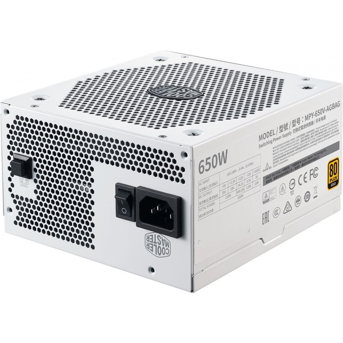 Блок питания Cooler Master ATX 650W V Gold V2 White Case 80+ gold (24+8+4+4pin) APFC 135mm f   10044 - фото 51349169