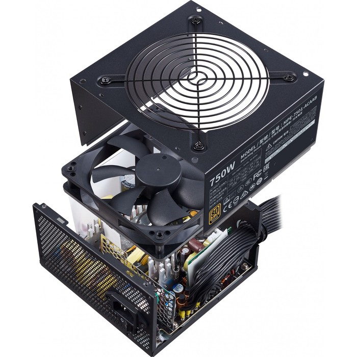 Блок питания Cooler Master ATX 750W MWE Bronze V2 80+ bronze (24+4+4pin) APFC 120mm fan 8xSA   10044 - фото 51440722