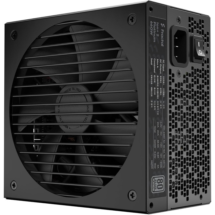 Блок питания Fractal Design ATX 650W ION+2 660 80+ platinum (24+4+4pin) APFC 140mm fan 10xSA   10044 - фото 51349318