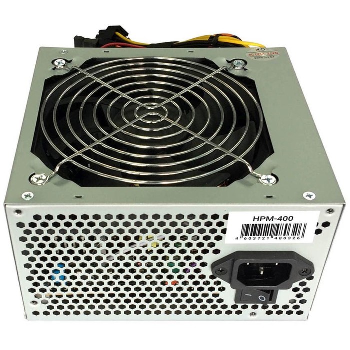 Блок питания Hiper ATX 400W HPM-400 (24+4+4pin) PPFC 120mm fan 3xSATA - фото 51349428