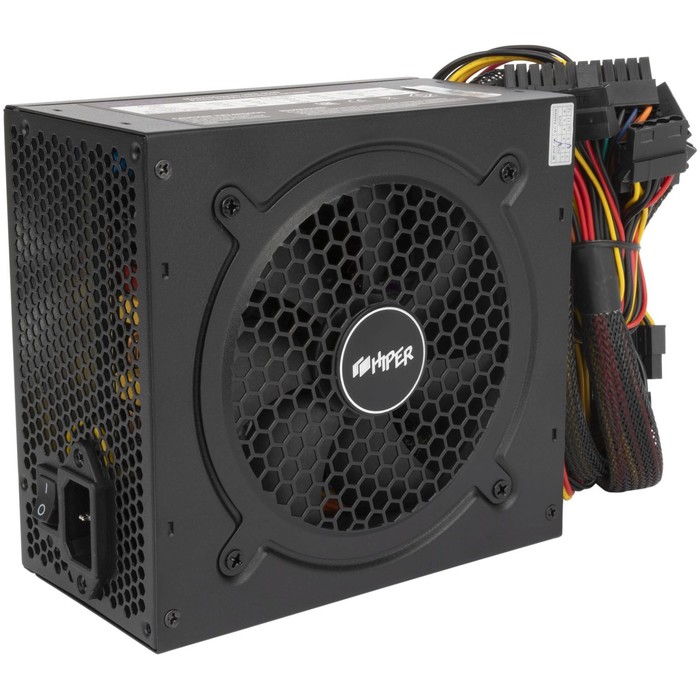 Блок питания Hiper ATX 650W HPB-650D 80+ bronze (24+4+4pin) APFC 120mm fan 6xSATA - фото 51349483