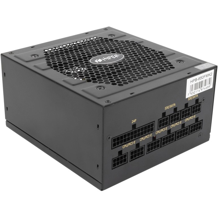 Блок питания Hiper ATX 650W HPB-650FMK2 80+ gold (24+4+4pin) APFC 120mm fan 6xSATA Cab Manag   10044 - фото 51349494