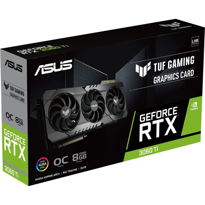 Видеокарта Asus PCI-E 4.0 TUF-RTX3060TI-O8GD6X-GAMING NVIDIA GeForce RTX 3060Ti 8192Mb 256 G   10044 - фото 51487792