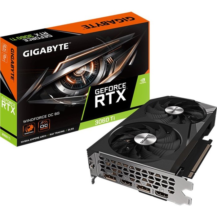 Видеокарта Gigabyte PCI-E 4.0 GV-N306TWF2OC-8GD 2.0 NVIDIA GeForce RTX 3060Ti 8192Mb 256 GDD   10044 - фото 51349627