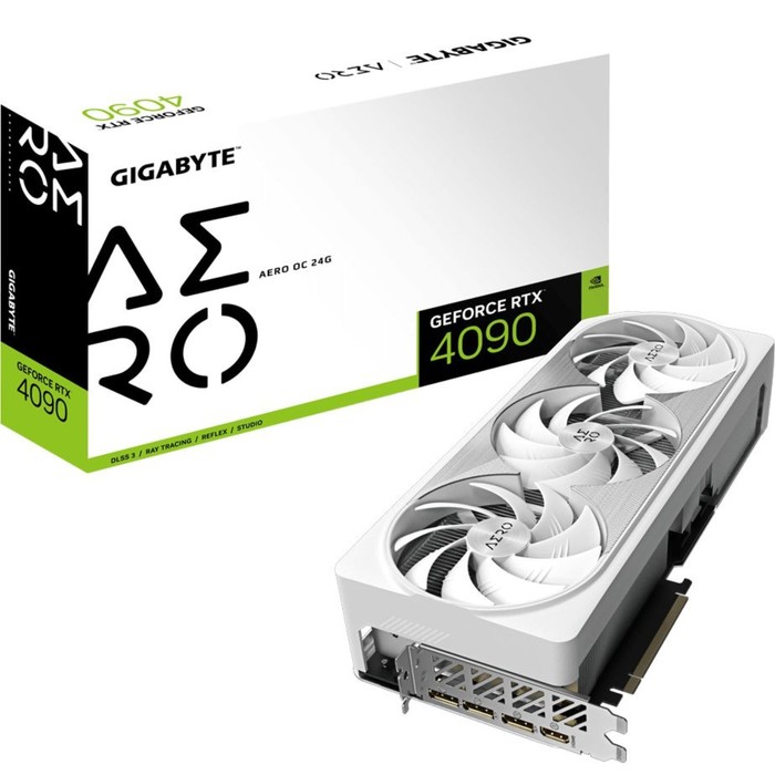 Видеокарта Gigabyte PCI-E 4.0 GV-N4090AERO OC-24GD NVIDIA GeForce RTX 4090 24576Mb 384 GDDR6   10044 - фото 51349651