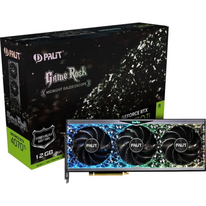 Видеокарта Palit PCI-E 4.0 RTX4070Ti GAMEROCK PREMIUM NVIDIA GeForce RTX 4070TI 12288Mb 192   100445 - фото 51349746