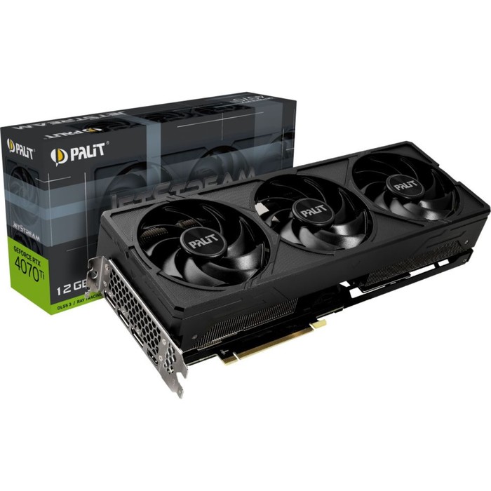 Видеокарта Palit PCI-E 4.0 RTX4070Ti JETSTREAM NVIDIA GeForce RTX 4070TI 12288Mb 192 GDDR6X   100445 - фото 51349753