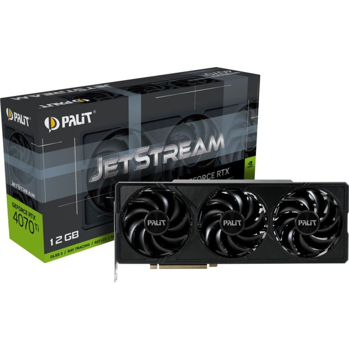 Видеокарта Palit PCI-E 4.0 RTX4070Ti JETSTREAM NVIDIA GeForce RTX 4070TI 12288Mb 192 GDDR6X   100445 - фото 51349754