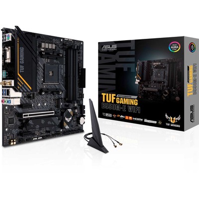 Материнская плата Asus TUF GAMING B550M-E WIFI Soc-AM4 AMD B550 4xDDR4 mATX AC`97 8ch(7.1) G   10044