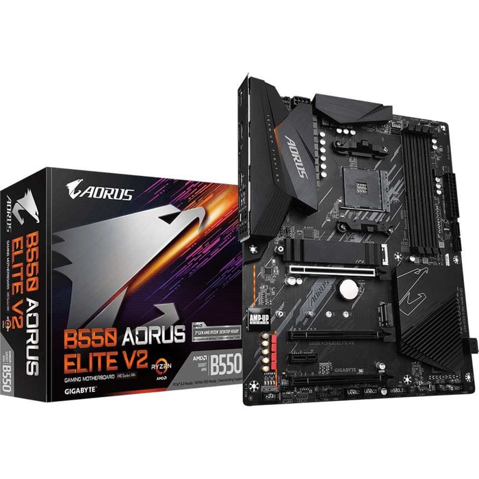 Материнская плата Gigabyte B550 AORUS ELITE V2 Soc-AM4 AMD B550 4xDDR4 ATX AC`97 8ch(7.1) 2.   10044 - фото 51350423