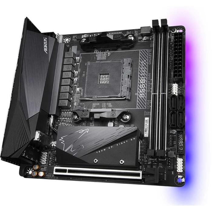 Материнская плата Gigabyte B550I AORUS PRO AX Soc-AM4 AMD B550 2xDDR4 mini-ITX AC`97 8ch(7.1   10044 - фото 51350432