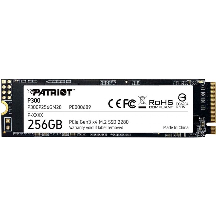 Накопитель SSD Patriot PCI-E 3.0 x4 256GB P300P256GM28 P300 M.2 2280 - Фото 1