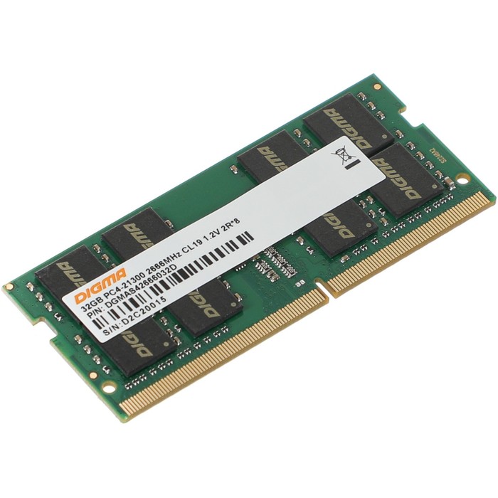 Память DDR4 32GB 2666MHz Digma DGMAS42666032D RTL PC4-21300 CL19 SO-DIMM 260-pin 1.2В dual r   10044 - Фото 1