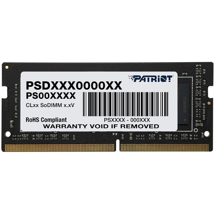 Память DDR4 8GB 3200MHz Patriot PSD48G320081S Signature RTL PC4-25600 CL22 SO-DIMM 260-pin 1   10044 - Фото 1