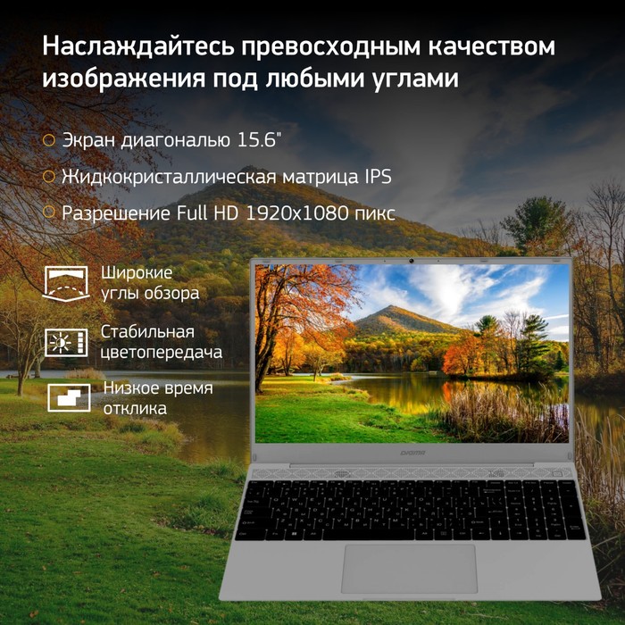 Ноутбук Digma EVE 15 C423 Ryzen 5 3500U 8Gb SSD256Gb AMD Radeon Vega 8 15.6" IPS FHD (1920x1   10045 - фото 51351797