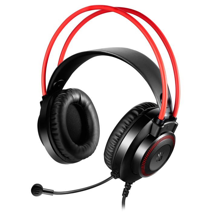 Наушники с микрофоном A4Tech Bloody G200S черный/красный 2м мониторные USB оголовье (G200S U   10045 - фото 51353182