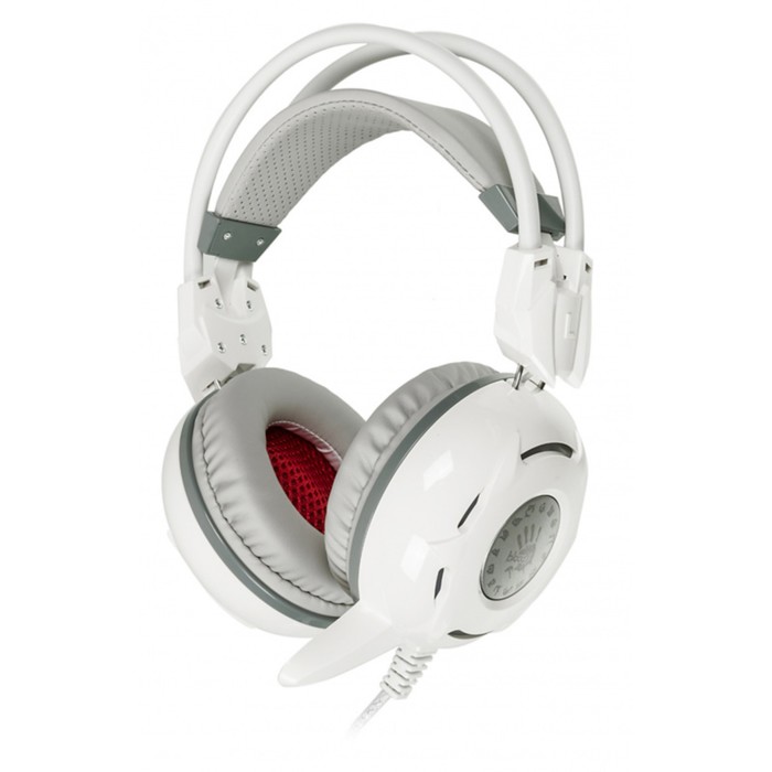 Наушники с микрофоном A4Tech Bloody G300 белый 1.8м мониторные оголовье (G300 WHITE+GREY) - фото 51353200