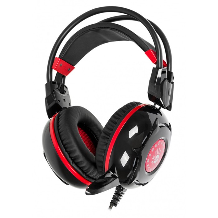 Наушники с микрофоном A4Tech Bloody G300 черный/красный 2.2м мониторные оголовье (G300 BLACK   10045 - фото 51353211