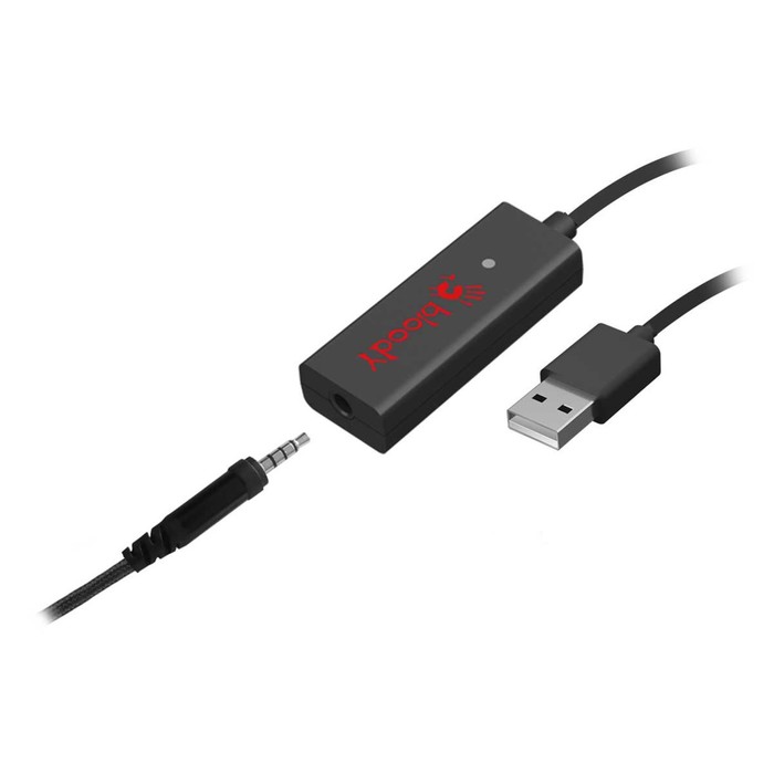 Наушники с микрофоном A4Tech Bloody G600i черный 1.3м мониторные USB оголовье (G600I) - фото 51353282